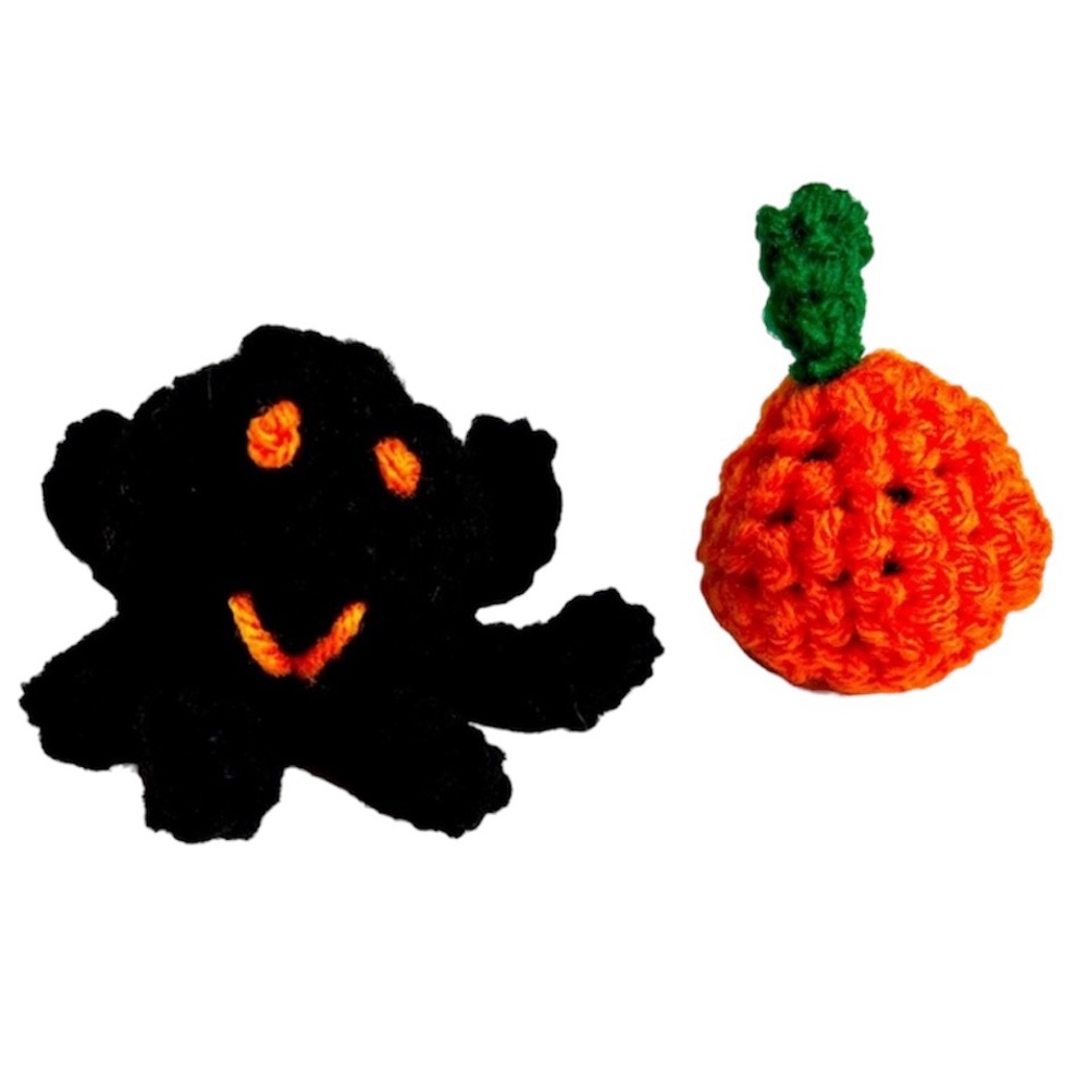 HAND CRAFTED Crochet Organic Catnip Colorful Interactive Spider&Pumpkin Cat Toys - Picture 6 of 10